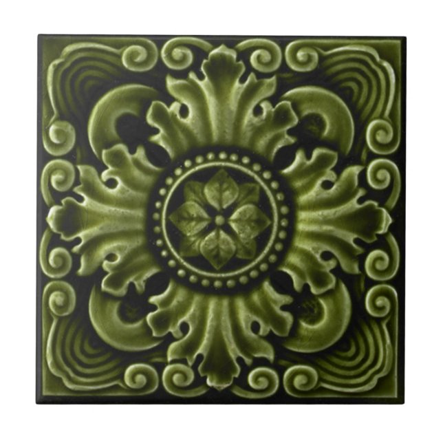 RT030 Faux-Relief Antique Reproduction Tile (Front)