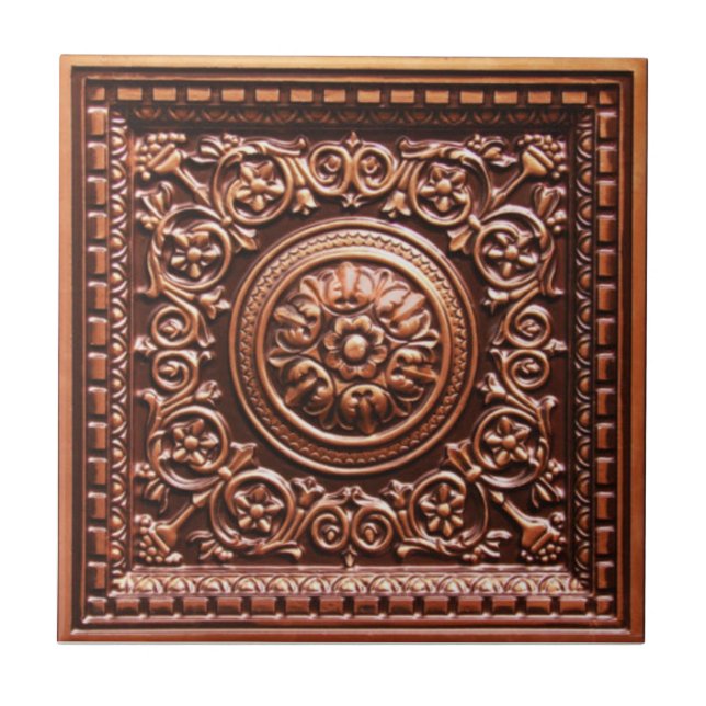 RT058 Faux-Relief Antique Reproduction Tile (Front)