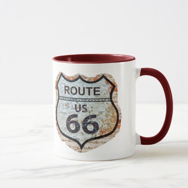 Rt 66 Brick Wall Sign Mug (Right)