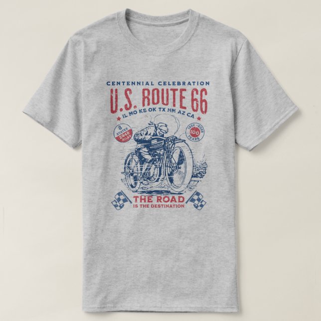 RT 66 Centennial Tee - Vintage Moto (Design Front)
