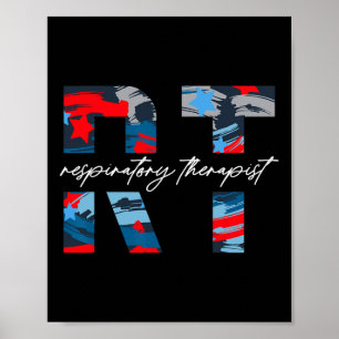 Rt Patriotic 4th Of July Usa Flag Independence Day Poster