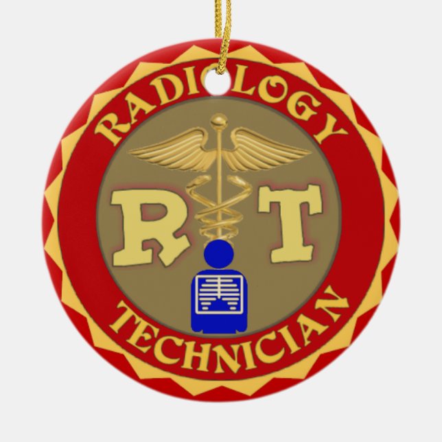 RT RADIOLOGY TECHNICIAN CHRISTMAS ORNAMENT X-RAY (Front)