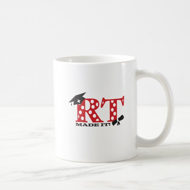 RT Respiratory Therapist Graduation Coffee Mug (Right)