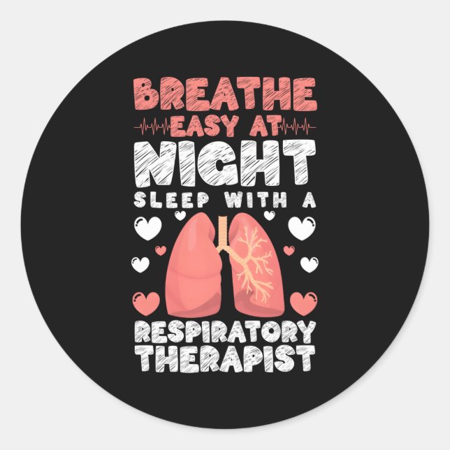 Rt Respiratory Therapy Care Week Rrt Respiratory T Classic Round Sticker (Front)