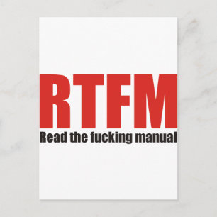 RTFM POSTCARD