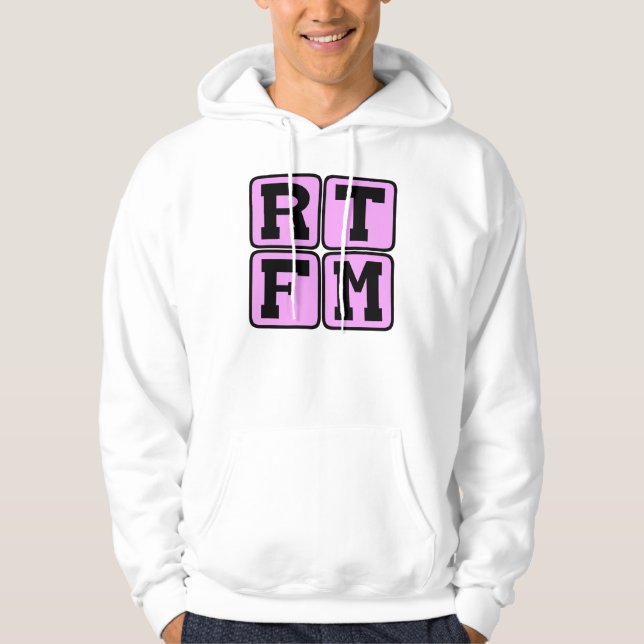 RTFM Read The #$%%^ Manual Internet Slang Acronym Hoodie (Front)