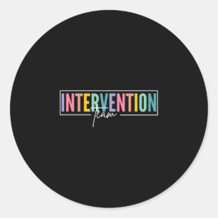 Rti team response intervention teacher school classic round sticker