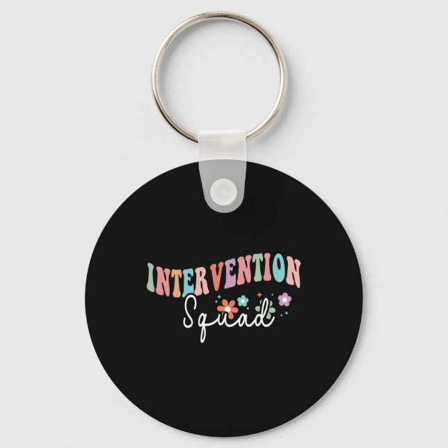 Rti Team Squad Intervention Teacher Byck To School Key Ring (Front)