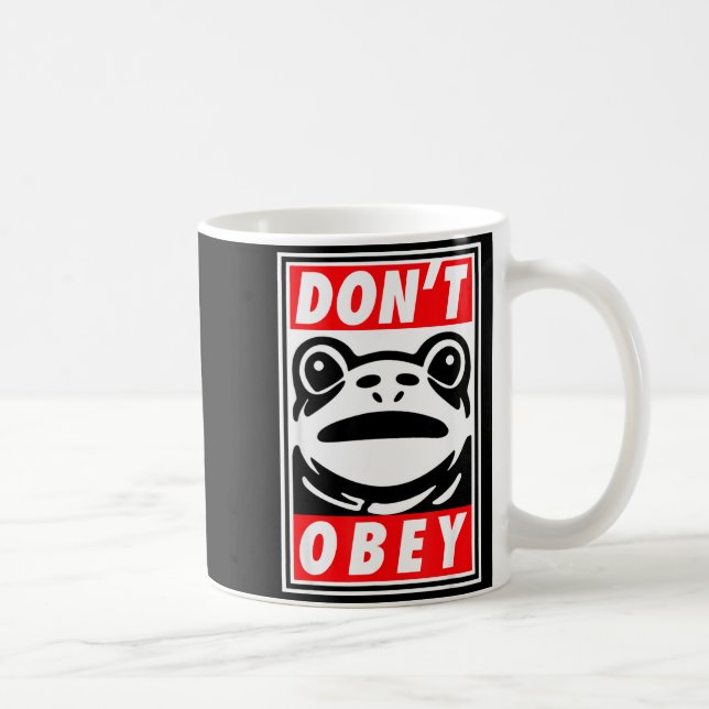Rtland Frog Don't Obey  Coffee Mug (Right)