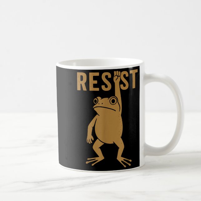 Rtland Frog Funny City Art - Rtland Frog Protest  Coffee Mug (Right)