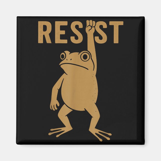 Rtland Frog Funny City Art - Rtland Frog Protest  Magnet (Front)