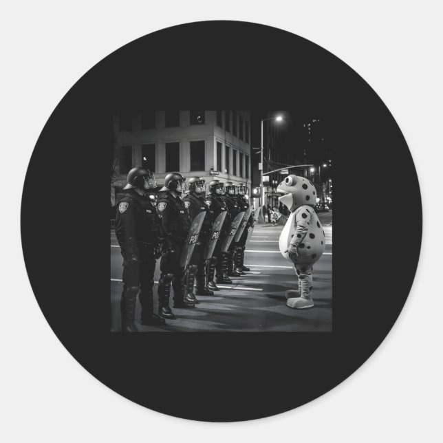 Rtland Frog Protest Meme Frog Viral For Men Women  Classic Round Sticker (Front)