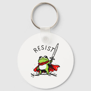Rtland Frog Protest Resist Funny Frogs Activist Key Ring