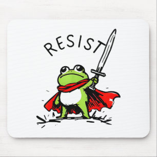 Rtland Frog Protest Resist Funny Frogs Activist Mouse Pad