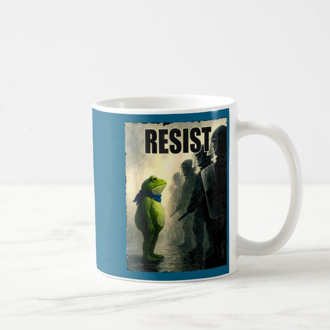 Rtland Frog Resist Suprt Democracy  Coffee Mug (Right)
