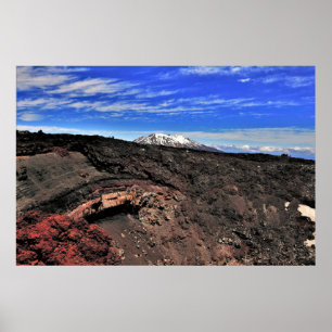 Ruapehu and the Ngaurahoe Crater Poster