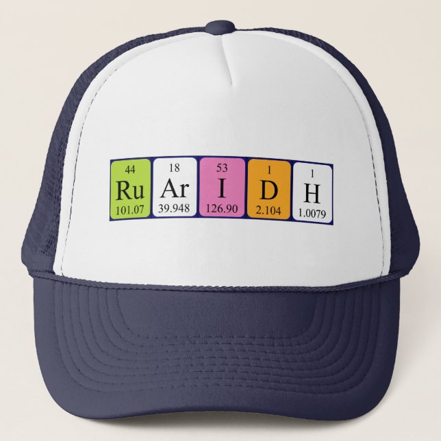 Ruaridh periodic table name hat (Front)