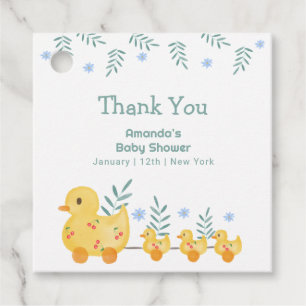 Rub A Dub Dub Cherry Mummy Duck Baby Shower  Favour Tags