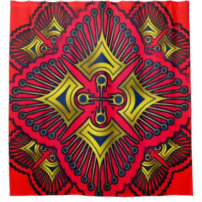 Rub-a-Dub-Dub Colourful 3D Shower Curtain – Vibran (Front)