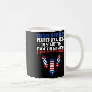 Rub Here 4th Of July Funny Adult Humour Patriotic Coffee Mug