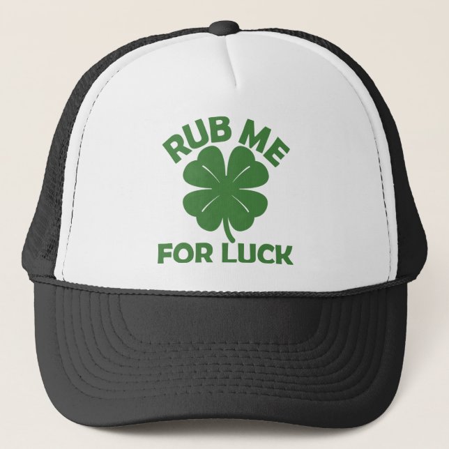 Rub Me For Luck Trucker Hat (Front)
