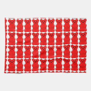 rubber bear tea towel