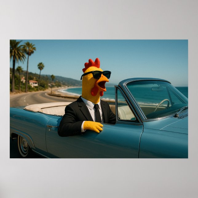 Rubber Chicken Funny Poster (Front)
