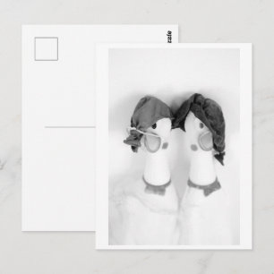 Rubber chickens - The Balloon Twins Postcard