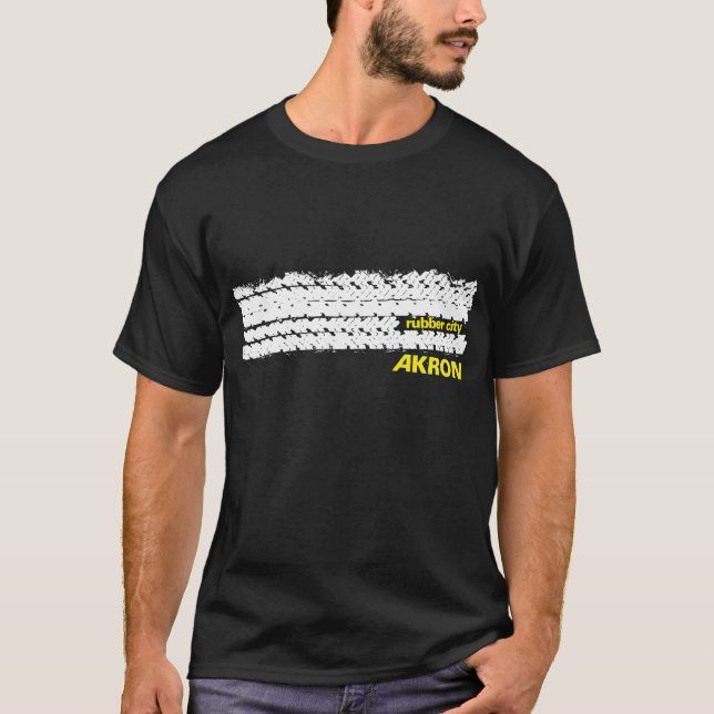 Rubber City Tire Tread T-Shirt (Front)