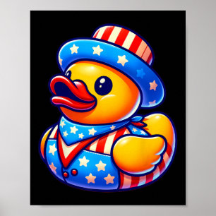 Rubber Duck 4th Of July Independence Day Men Women Poster