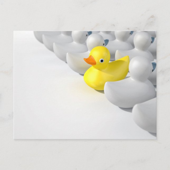 Rubber Duck Against The Flow Postcard (Front)