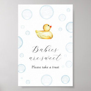 Rubber Duck Baby Shower Babies are Sweet Favours Poster