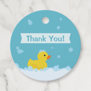 Rubber Duck Baby Shower Gender Neutral Favour Tags