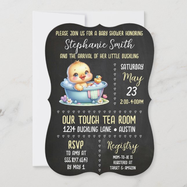 Rubber Duck Baby Shower Gender Neutral Invitation (Front)