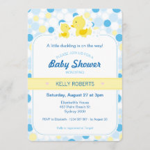 Rubber Duck Baby Shower Invitation