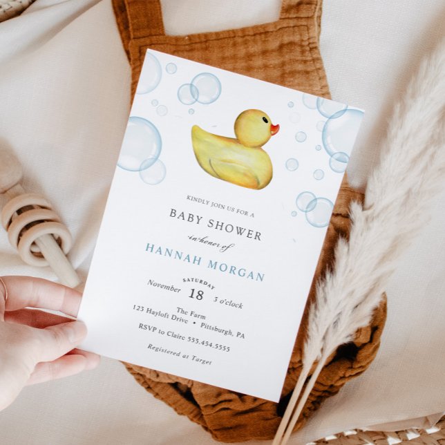 Rubber Duck Baby Shower invitation (Creator Uploaded)