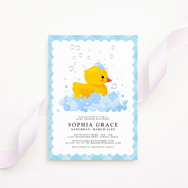 Rubber Duck Baby Shower Invitation (Creator Uploaded)