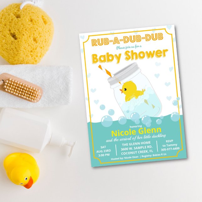 Rubber Duck Baby Shower Invitation (Creator Uploaded)