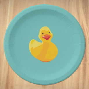 Rubber Duck Baby Shower Paper Plate
