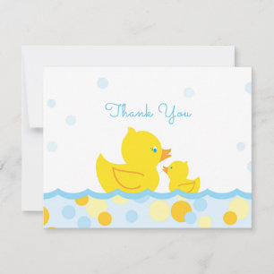 Rubber Duck Baby Shower Thank You