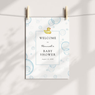 Rubber Duck Baby Shower Welcome Sign