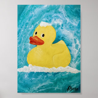 Rubber duck bathroom wall art