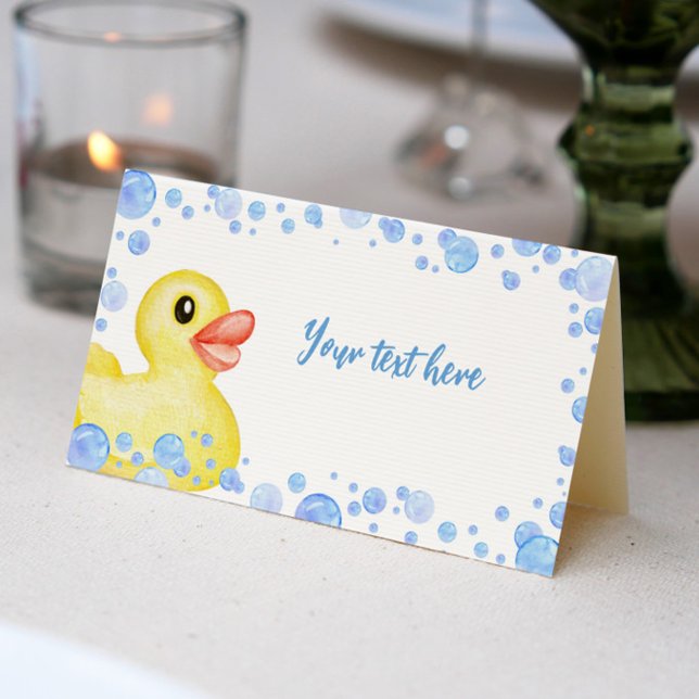 Rubber Duck Birthday Place Card (Creator Uploaded)