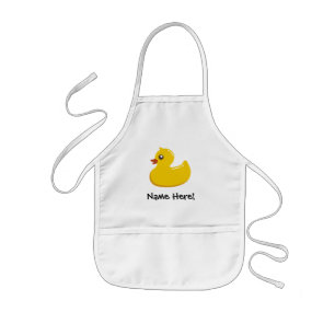Rubber Duck Blue Bubbles Personalised Kids Apron