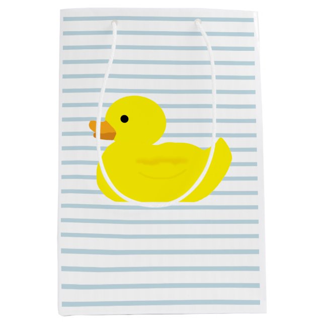 Rubber Duck Blue Stripe Gift Bag (Front)