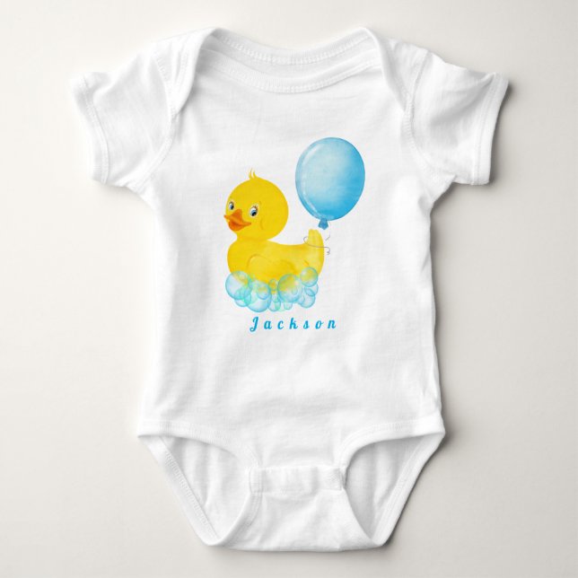 RUBBER DUCK Boy First  Birthday T-Shirt Baby Baby Bodysuit (Front)
