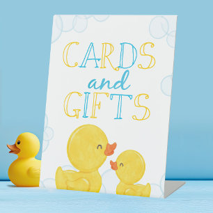 Rubber Duck Cards & Gifts Birthday or Baby Shower Pedestal Sign
