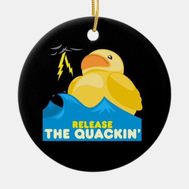 Rubber Duck Ceramic Ornament (Front)