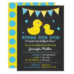 Rubber Ducky Theme Baby Shower Invitations | Zazzle AU