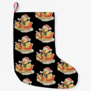 Rubber Duck Christmas Santa Hat Sleigh Xmas Small Christmas Stocking
